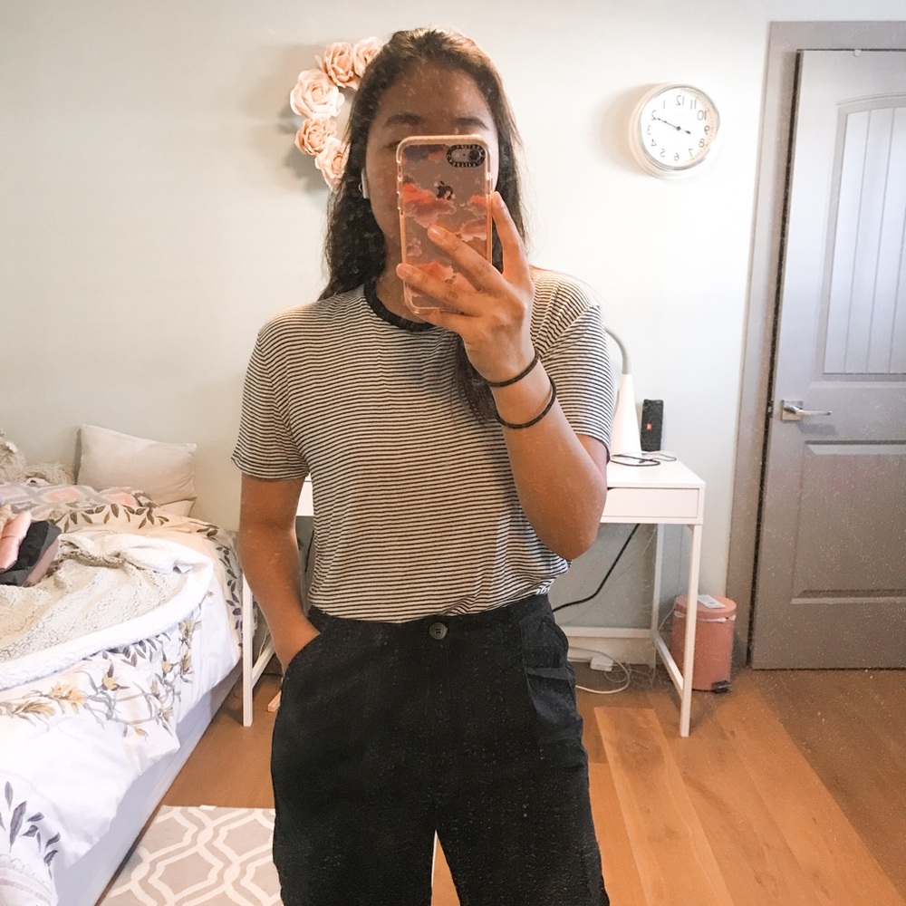 brandy melville striped tee